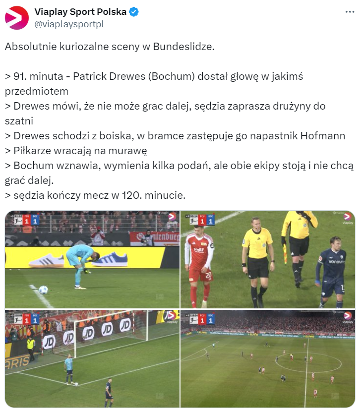 ABSURDALNE SCENY w Bundeslidze! Najpierw do bramki wszedł POMOCNIK, a potem... O.o